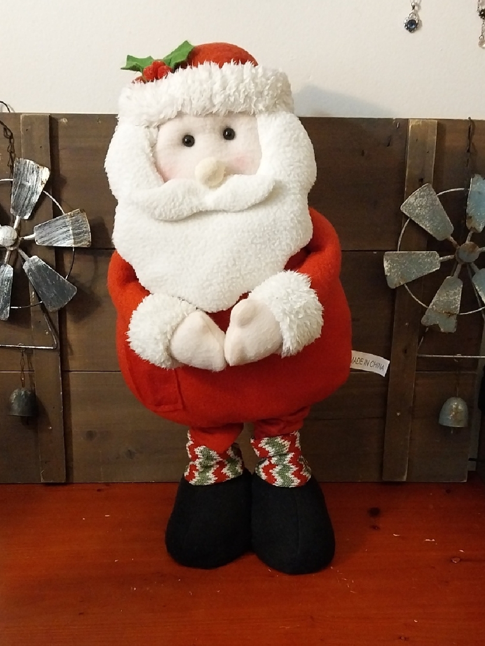 20" Freestanding -Red Santa Holiday Plush Figurine-2015 Sunhill Inc.